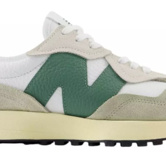 New Balance 327 Unisex Women 6 /Men 4.5 Sneakers Shoes White Leather Dark Green - Picture 7 of 8